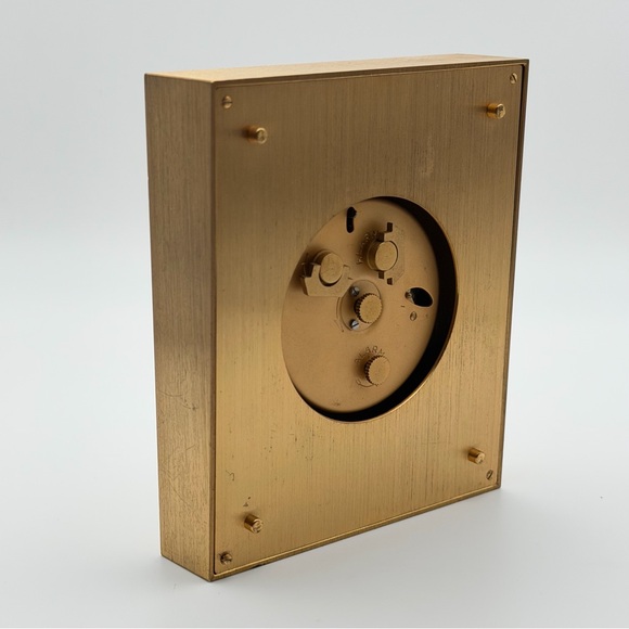 GABRIEL LUCAS BRASS DESK CLOCK — SWISS MADE - Picture 3 of 8